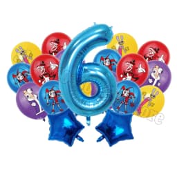 The Amazing Digitals Circus Digit 1-9 Balloons Kids Kawaii Birthday Decoration Baby Shower Gender Reveal Party Supplies Gift New