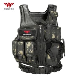 YAKEDA High Strength Wear-Resistant Tear-Resistant Mesh Breathable Hunting Vest Double-Layer Tear-Resistant Fabric