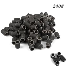 1000pcs Nail Sanding Bands Nail Drill Bit Caps Accessories for Manicure Gel Polish Removing Manicure Tool 80# 120# 180# 240# Set