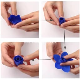 81pcs Three-Layer No Flower Base Rose Soap Flower Head Decoration Flower Box Wedding Bouquet Valentine'S Day Artificial Flower
