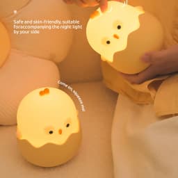 Night Lights Eggshell Chicken Silicone LED Light Children's Bedroom Decorate 7 Color Touch Adjustable Nightlight Indoor Lighting