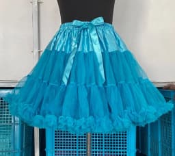 Skirt Length 55cm Women Tutu Skirt Solid Fluffy Tulle Princess Ball Gown Pettiskirt Ladys Ballet Party Performance Dress PP008