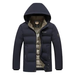 Winter Keep Warm Thickening Solid Coat Outdoors Fashion Removable Hat Jacket New Fashion Casual Comfort Windproof Men Parka