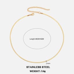 Hot Classic Unisex Flat Snake Chain Choker Necklace For Women Stainless Steel Herringbone Gold Silver Color Fashion Jewelry Gift