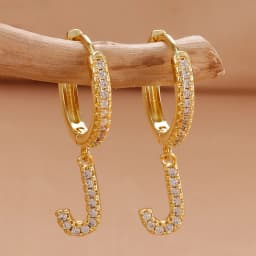 Nidin Hot Sale Initial A-Z Letters Mini Small Hoop Earrings Gold Color Zircon Jewelry Alphabet Fashion Christmas New Year Gift