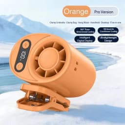 Semiconductor Cooling Car Fan Outdoor Portable Usb Clip On Portable Desk Fan With Led Display 360 Rotation Quiet For Car Camping