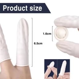 20/100PCS Anti-static Latex Finger Cots Non-slip Disposable Rubber Finger Protectors Fingertip Sleeves