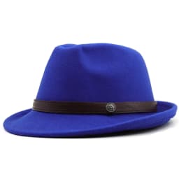 2022 Simple Wool Women Men Fedora Hat For Winter Autumn Elegant Lady Gangster Trilby Felt Homburg Church Jazz Hat