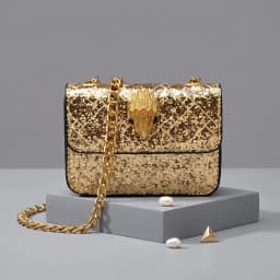 Multicolor Glitter Sequins V Diamond Quilted Mini Square Bag Ladies Eagle Head Lock Gold Metal Chain Crossbody Shoulder Handbag