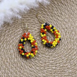 INKDEW Small Earrings National Flag Colors Water Drop Earrings for Women Handmade Beads Crystal Earrings Gift Jewelry EA124