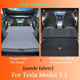 For Tesla Model 3 Model Y / YL 2026-2017 Inflatable Air Mattress Outdoor Camping Inflatable Special Suede Fabric Car Travel Bed