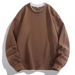 2026 Men O-Neck Basic Hoodies Male Casual Loose Harajuku Hoodles Sweatshirts Long Sleeve Tops Solid Color Streetwear Pullovers