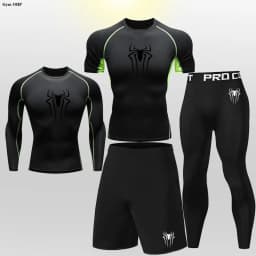 MMA Boxing Sets Kid's Compression Jerseys Boy's Running Jogging Workout Bjj Rashguard Jiu Jitsu Kickboxing Gym Fitness Clothing