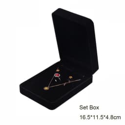 Black Velvet Full Range Jewelry Box Ring Earrings Storage Bracelet Box Pendant Necklace Jewelry Storage Box Gift Box