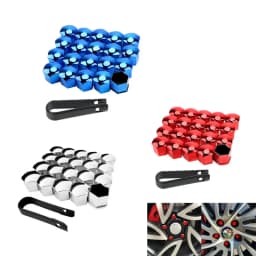 20/60pcs 17/19/21mm Wheel Nut Bolt Head Cover Cap Protective Bolt Caps Exterior Decoration Protecting Bolt Rims Screws Plugs
