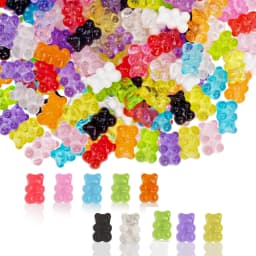 50pcs Gradient Gummy Bear Nail Art Charms Y2K Kawaii Bear Resin Design Nail Rhinestones DIY Cartoon Soft Candy Nail Accessories