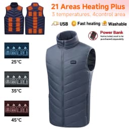 High Quality Smart Safety Outdoors Heated Vest Coat Jackets Men's Women's Heating USB Electric Jacket Warm Clothing Plus Size