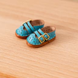 Doll Double Button Fashion Sandal Shoes Cowhide Flat Shoes With Hole For Blythes, Ob22 24, Ymy, Licca, Azones, Ob24, Fr Doll