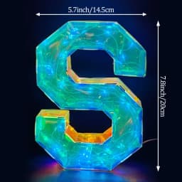 Multicolor Letters LED Night Light Numbers Dual‑Power Light‑Up Battery USB Operated Portable Indoor Decor for Party Wedding Home