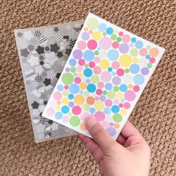 WAKAWAKA Star Dot Scrapbooking Sticker Cute Basic Elements Dual Material PET Glitter Synthetic Paper Journal Planner DIY