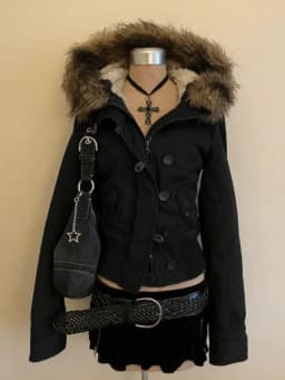 Retro Daily Style Women Winter Thick Parka Jacket Faux Fur Hood Warm Cotton‑padded Loose Fit Casual Street Outer Fashion Coats