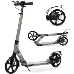 Kick Scooter for Teens & Adults, 200mm Big Wheels for Adults with Disc Brakes, Adult Scooter with Carry Strap