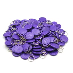 100pcs Waterproof 125KHz RFID Tag Proximity RFID Card Keyfob Key Fob Access Control Smart Card Color ID Keychain