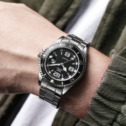 Classic Men's Quartz Watch High Quality Luxury Round Business Sport Wristwatch Relogio Stainless Steel Date Clock (Without Box)