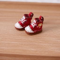 Round Toe OB11 Doll Shoes High Top Cowhide Leather Ankle Boots Lace Up Boots For YMY, Obitsu11,Body9, Gsc, Ddf, 1/12bjd Doll