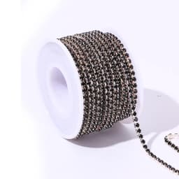 DUCRYSTAL 10Yard/Roll Crystal Rhinestone Chain Trim for Sewing Craft DIY Decoration Jewelry Rhinestones Chain for Wedding Dress
