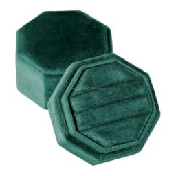 3 Rings Octagonal Display Box Dustproof Rings Storage Box Suitable for Proposals