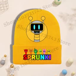Sprunki Knitted Hat for Children Anime Cartoon Cute Knit Hat Boys Girls Winter Warm Fashion Cap Kids Windproof Hip Hop Caps Gift