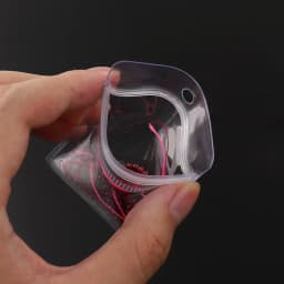 20pcs Transparent PVC Self-Sealing Bags with Hole Thickened Zipper Clear Plastic Storage Bags for Small Jewelry And Food Packagi