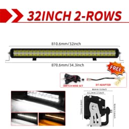 CO LIGHT ECE R112 R10 R7 32" LED Light Bar Single Row Flood Spot Combo Beam DRL Off Road Lights for Trucks ATV UTV Boat Pickup