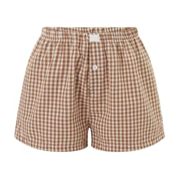 hirigin Women Y2k Gingham Boxer Shorts Stripes Button Elastic Waist Boxers Cute Mini Bloomers Plaid Loose Fit Boy Shorts