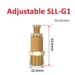 Pneumatic Exhaust Muffler Silencer M5 1/8 1/4 3/8 1/2 3/4 BSP Male Thread For Air Noise Brass Adjustable Long Short BSL SLM SLL