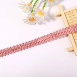 2/4yards 12mm Polyester Lace Trimming Ribbon Centipede Braided Curve Lace Sewing Clothes DIY Craft Wedding Accessories