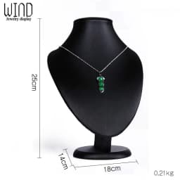 Black PU Leather Jewellery Ring Earrings Stand Holder Set Jewelry Pendant Necklace Chain Chokers Display Bust Bangle Organzier