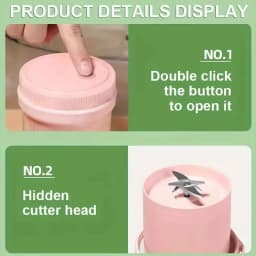 Electric Juicer Cup 6 Blades Blender Milkshake Machine USB Portable Fruit Milk Mixing Tool Mini Fresh Juice Blender