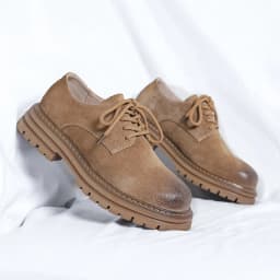 2026 Spring Outdoor Quality Mens Retro Style Casual Shoes Suede Oxford Wear Resistant Round Toe Casual Shoes Hiking Travel Shoes