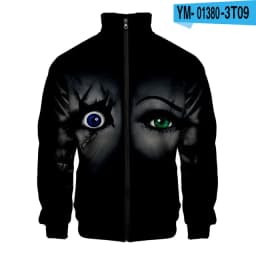 Coats Horror Movie Chucky Stand Collar Jackets Seed of Chucky Sweatshirt Cosplay Costume Long Sleeve Zipper Hoodies