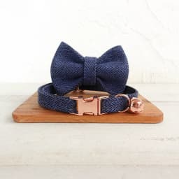 Cat Collar with Bell Bow Personalized Engraving Nameplate Kitten Collars Cat Necklace Customized Small Dogs Chihuahua Yorshire