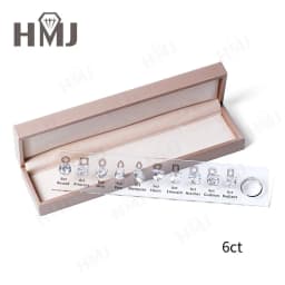 HMJ Jewelry Tools Caliper Diamond Carat Size Shape Customize Comparison Magnetic Ring Gem Base 10 Cuts 0.5-6CT for Jewelry Store