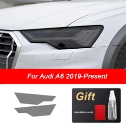 2pcs Black TPU Car Headlight Protector Film Sticker for Audi A4 8V A3 B8 B9 A5 A6 C8 A7 A8 D4 TT E-tron R8