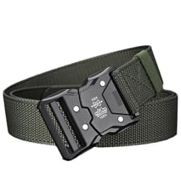 Automatic Buckle Tactical Belts Men's Woven Nylon Military Belt Durable Black Outdoor Army Hunting Golf Waist Belt
