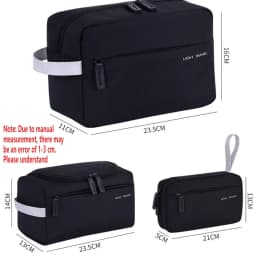 3-in-1 Travel Toiletry Bag for Men Oxford Toiletry Organizer Dopp Kit Water-resistant Shaving Bag Cosmetic Bag Makeup Organizer