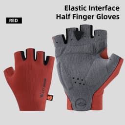 WEST BIKING AERO Cycling Gloves Italy Elastic Interface® Ultra Palm 200kg/m³ Shockproof Bicycle Accessorie Fingerless Gloves MTB