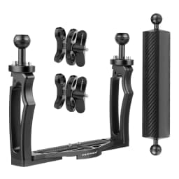 FEICHAO Dual Handle Aluminium Tray Stabilizer Rig for Underwater Camera Housing Case Diving Tray Mount for GoPro13 Action Camera