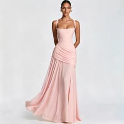 Sexy Solid Pleated Sling Dress Women Elegant Square Neck Sleeveless Waist-cinching Maxi Dresses 2026 New Summer Lady Party Robe