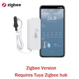 Tuya Zigbee WiFi Temperature Humidity Sensor with External Probe High Accuracy SmartLife Remote Monitor for Plants Aquarium Pool